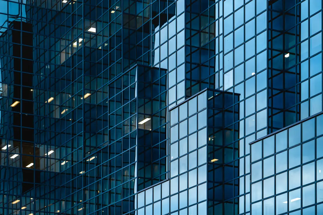 Glass building